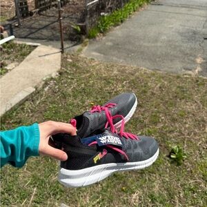 Fila Gray and Pink Athletic Shoes